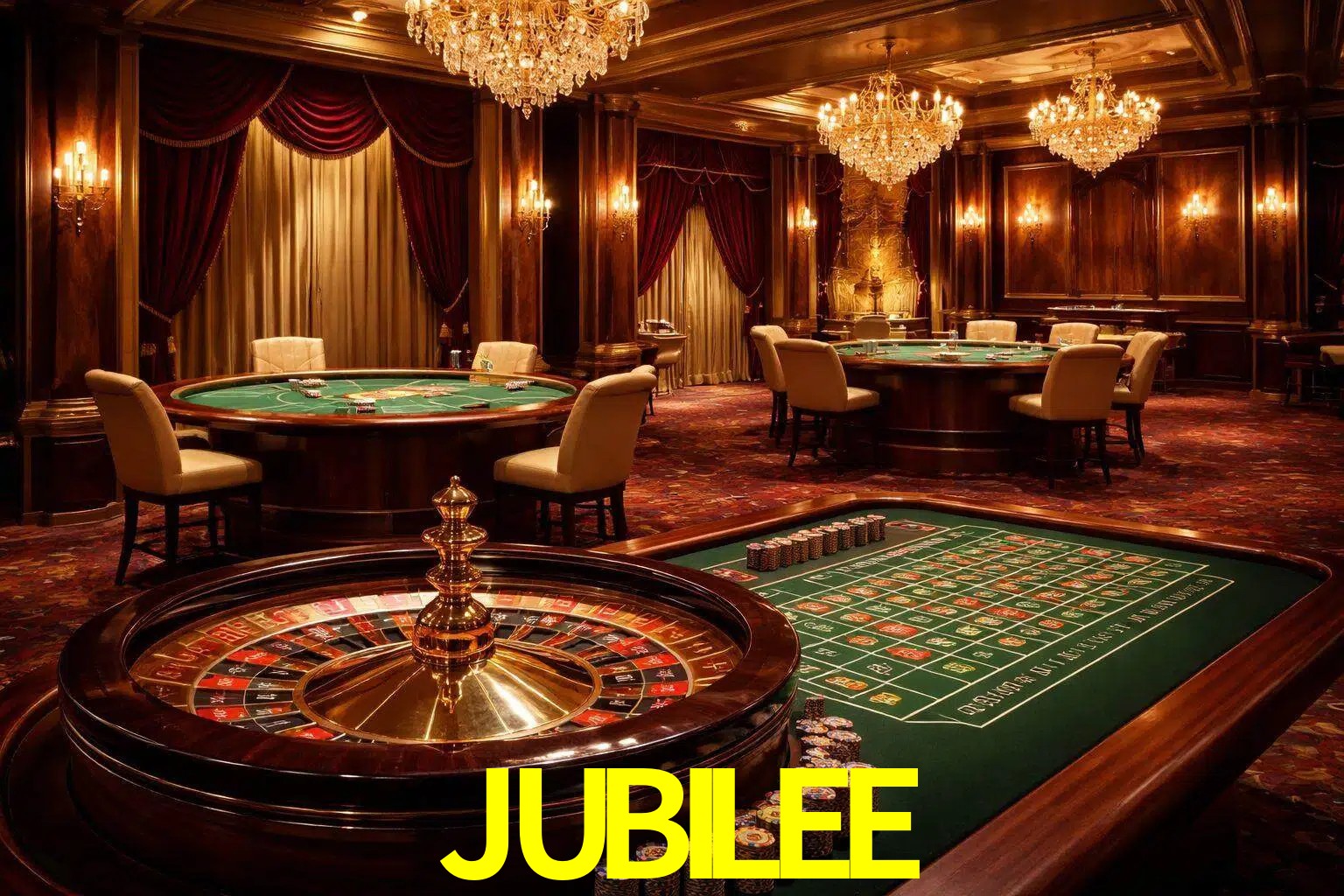 Una escena premium de mesa de casino en vivo con cartas, elementos de ruleta y un ambiente pulido de estudio de transmisión.